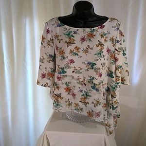 Chico"s Quarter Sleeve Print Top